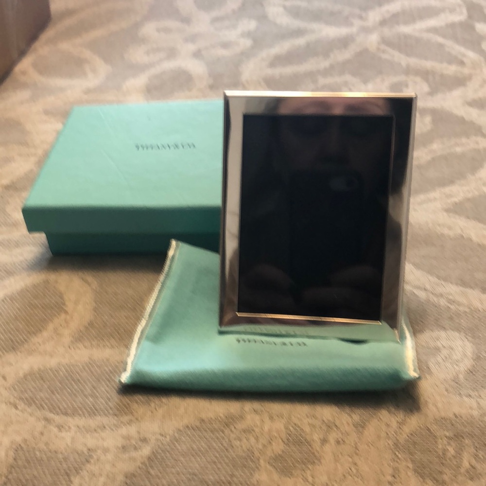 Tiffany picture frame. Back of frame marked Pewter